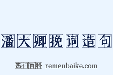 潘大卿挽词造句是什么意思的图片